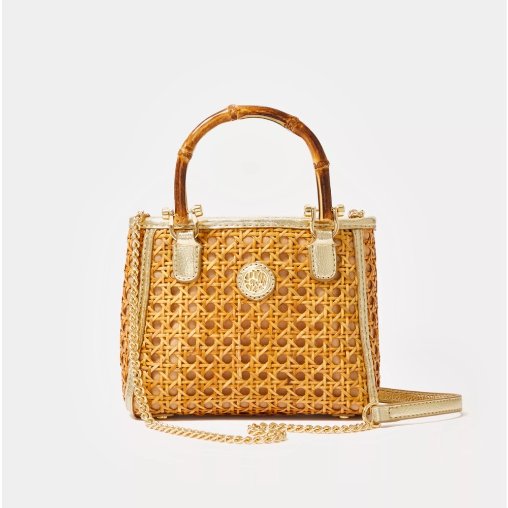 Lilly Pulitizer Cane Purse - Tan